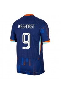 Nederland Wout Weghorst #9 Voetbaltruitje Uit tenue EK 2024 Korte Mouw